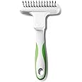 Andis 65735 Flexible Single Row Dog Brush - Removes Unwanted Shedding Hair with 360 Rotating or 13 Long Teeth - Promotes Healthy Skin & Glowing Coat - Ideal for Small to Medium Dogs - White