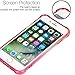 BAISRKE Clear Case for iPhone 7 Plus, Slim Shock Absorption Protective Case Soft TPU Bumper & Hard Plastic Back Cover Phone Cases for iPhone 7 Plus / 8 Plus 5.5 inch - Red Pink Gradient