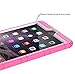 MoKo iPad Mini 3 / 2 / 1 Case, Silicone + White Hard Polycarbonate Protector with Foldable Stand Cover Case for Mini 3, Mini 2 and Mini (2012 1st gen), MAGENTA (Will not fit iPad Mini 4)