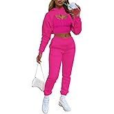 Adogirl Women 3 Piece Outfits Tracksuits Set Sexy Long Sleeve Pullover Hoodie Tank Crop Tops Jogger Sweatpants Sweatsuits