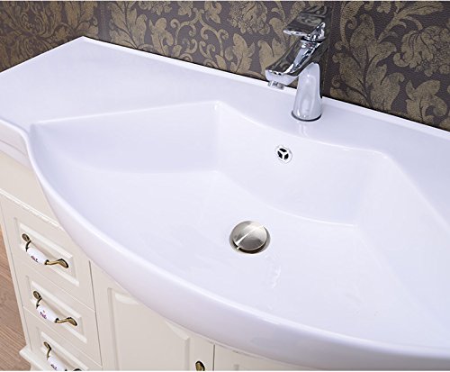 RBROHANT BAW93011N Bathroom Faucet Vessel Vanity Sink Pop Up Drain Stopper without Overflow Brushed Nickel