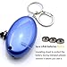 Xinyinuo 2 Pack Blue UV Coated Mini Loud Personal Staff Panic Rape Attack Safety Security keyring keychain Alarm with Torch 140DB (blue)