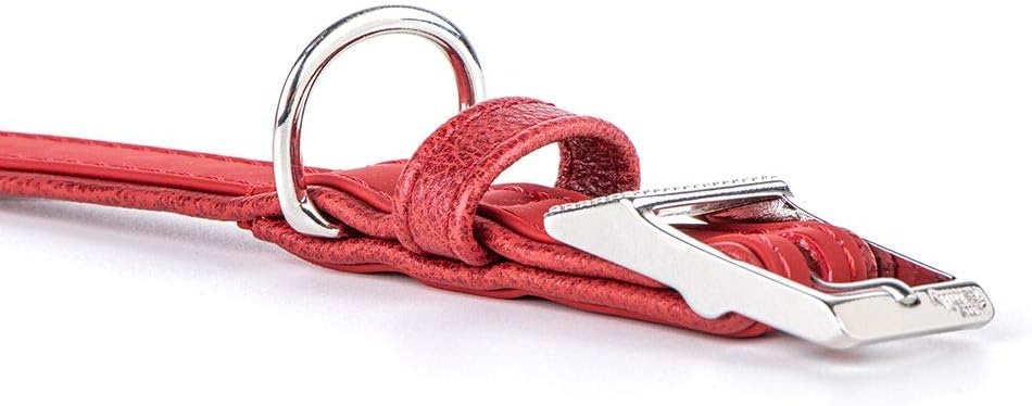 Myfamily faux leather Collar Made in Italy Bilbao Collection, Red, 37-45 cm - Image 4