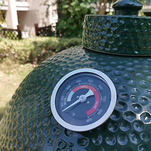 Dracarys Grill Temperature Gauge Thermometer Replacement for Big Green Egg with 3.3" Large Face