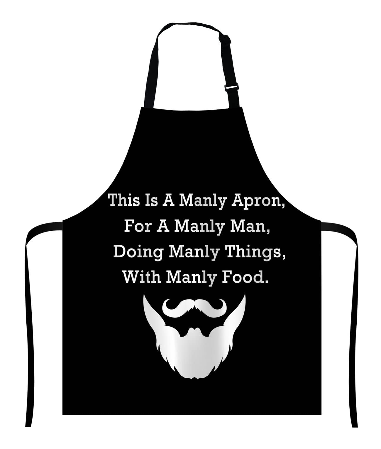 Wasach BBQ for Man, Grilling Chef Presents for Him - Funny BBQ Cooking Apron Present for Father Day Manly Man