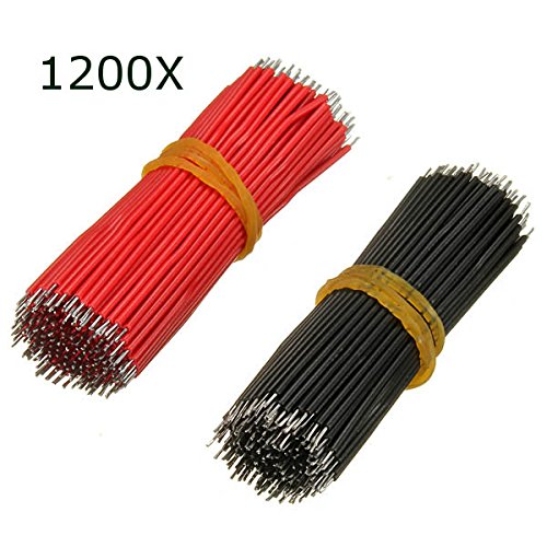 1200Pcs 6cm Breadboard Jumper Cable Electronic Wires Black Red Colour