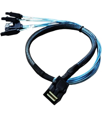 LSI/3Ware Mini-SAS To 4x SATA Cable - 0.6m Internal Multi-lane Connection