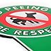 Extra Large No Peeing Dog Sign | Dog Stake for Yard Pick Up After Your Dog Sign | No Dogs Peeing No Dog Poop Signs for Yard | Aluminum,Pk1, 7.5