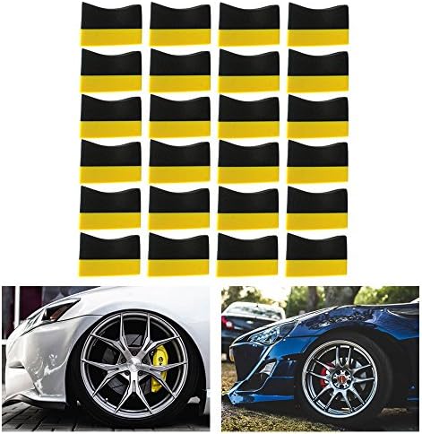 24 Tire Contour Dressing Applicator Pads Gloss Shine Color Polishing Sponge Wax