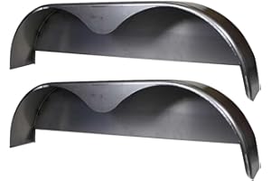 RUGGED TRAIL PRODUCTS 2 Pack Heavy-Duty Smooth Steel Tandem Teardrop Fenders for Double Axle Trailer - 72"L x 10"W x 20"H | Durable 16 Gauge with Fender Backs for Ultimate Trailer Protection and Style
