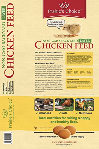 Prairie's Choice Non-GMO Backyard Chicken Feed - Layer Formula, 25lbs