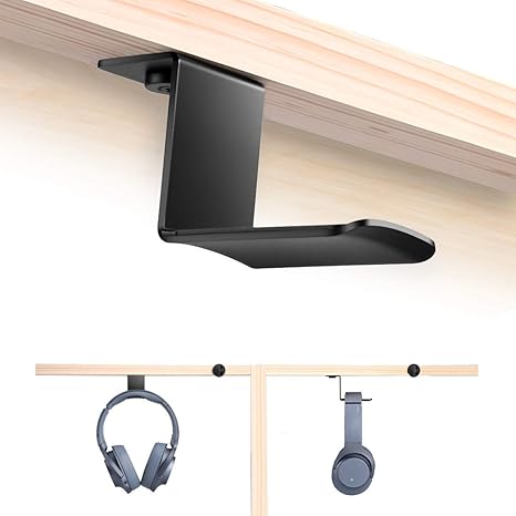 Hommie Metall Silikon Headset Halter, Kopfhörer Haken für mehr Geräte, Kabel usw. Ohrhörer Aufhänger geeignet für Schreibtisc