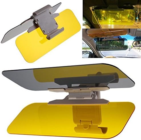 Universal Auto Car HD UV Anti-Glare Dazzling Goggle Flip Down Shield Day Night Vision Driving Mirror Sun Visors