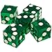 Trademark Poker 19mm A Grade Serialized Set of Casino Dice (Green)