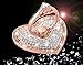 Universal Phone Ring Stand Holder UCLL Romantic Heart Crystal Finger Grip 360 Degree Rotating Ring Grip Cell Phone and Tablets Anti Drop Ring for iPhone iPad Samsung LG HUAWEI SONY (Rose gold -white)