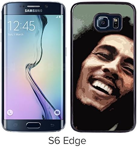 New Custom Bob Marley Smile Dreadlocks Quote Phrase Black Samsung Galaxy S6 Edge cell phone case