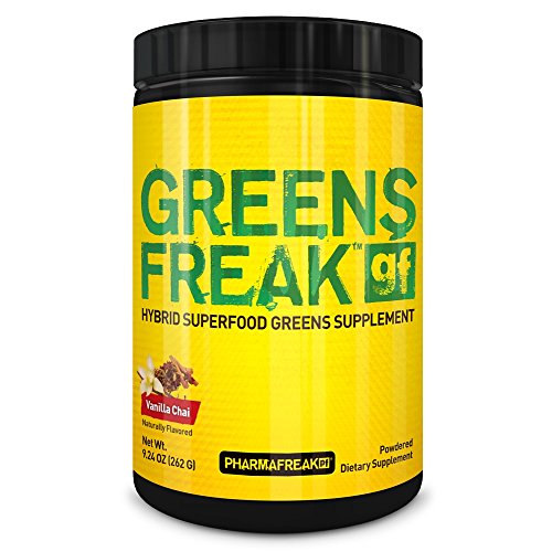 PHARMAFREAK - GREENS FREAK - 262G - USA - VC - Powder - HYBRID SUPERFOOD GREENS SUPPLEMENT - Vanilla Chai - Designed for ATHLETES and LIFTERS