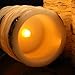 Antizer Flameless Candles With The effect Of Birch Bark Set Of 3 Include 10 Key Remote Control With 24 Hours Timer Function