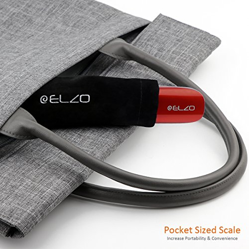 Elzo Digital Luggage Scale with Tape Measure for Travel Baggage Weight & Dimension Measurement, Velvet Carry Protective Bag and CR2032 Lithium Included (Red) - Thumbnail 7
