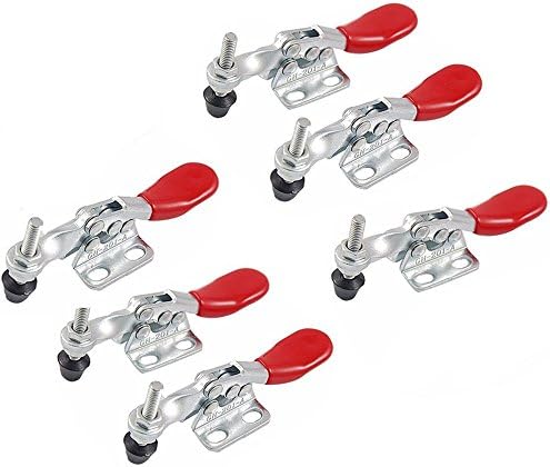 Quick Release Hold Down Clamps KangTeer 27Kg/60Lbs Holding Capacity Rod Arm Welding Machine Operation Mold Metal Horizontal Toggle Clamps