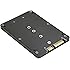 RIITOP M.2 NGFF (SATA) SSD to 2.5" SATA 3 22-Pin Converter Adapter Card with Case Enclosure 7mm thickness Plastic