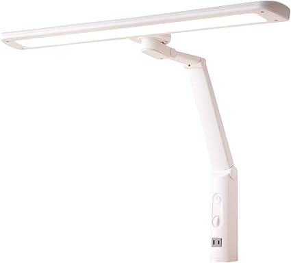 Amazon Palette Life パレットライフ デスクライト Led T字 卓上ライト 電気スタンド 無段階調光 クランプ付き コンセント付き 省エネ 学習机 T字型 ホワイト Palettelife デスクライト 通販