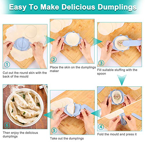 Simptech Dumpling Maker 4 Packs Set, Empanada Press/Ravioli Maker Cutter/Dumpling Mold, Environmentally Friendly Degradable Materials, Kitchen Accessories(8cm/3.15" Size) - Thumbnail 3