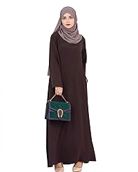 Zofocy Solid Color Women Abaya Modest Muslim Prayer