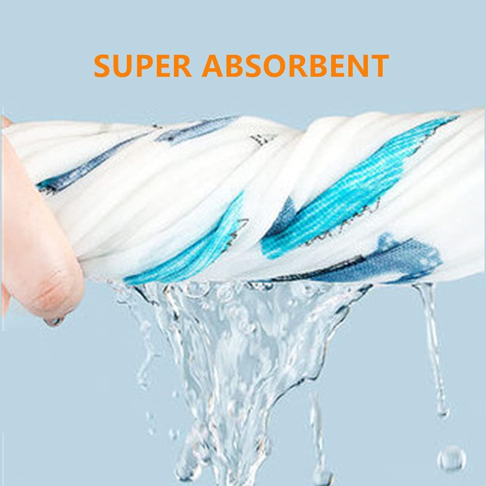 Muslin Burp Cloths Comfy Burp Clothes - Baby Burp Rags for Boy Girls Muslin Bibs 6 Layers Large 20''x10'' 100% Cotton Hand Washcloths Soft Absorbent by CuteBaby (5 Pack) (Blue): Kitchen & Dining