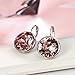 Xuping Jewelry Fashion Hoop Earrings Crystals from Swarovski for Women Jewelry Valentine's Day Gifts (Classic Pink)