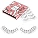 Fake Eyelashes Wenida 5 Pairs Reusable 100% Handmade Soft Long Thin Natural look False Eyelashes