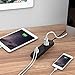 iClever Power Strip Charging Station with 3 USB + 3 AC Outlets, 6ft Extension Cord Power Strip with USB for Travel, Home, Nightstand and Office - Black [Overload Switch Control]