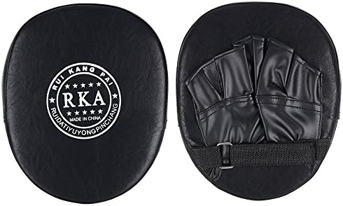 BigTron 2pcs Boxing Punch Mitts Training Target Focus Punch Pad Gloves For Karate Muay Thai Kick Black