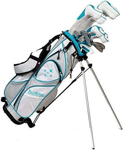 Tour Edge Golf Women's 2014 Lady Edge Plus 1" Box Golf Club Set, Right Hand, White/Teal