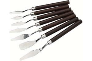7Pcs/Set Stainless Steel Oil Painting Knives Artist Crafts Spatula Palette Knife Mixing Knife Scraper Art Tools