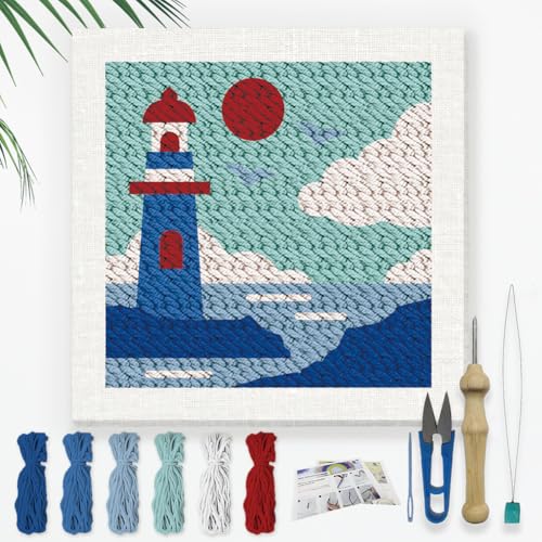Doodlream Lighthouse DIY Punch Needle Embroidery Kit for Adult… at Amazon