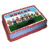 Roblox Edible Cake Topper Icing Sugar Paper 8.5 x 11.5 Inches Sheet Edible Frosting Photo Birthday Cake Topper (Best Quality Printing)
