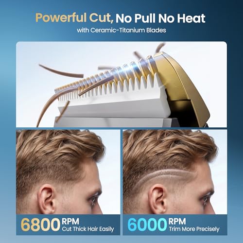 Hair Clippers Men 3 in 1,Cordless Clippers for Men Haircut,Beard Trimmer | Clippers&Trimmers in 1,Ceramic Blade,Quiet,2 Speeds Ajustable,3.5H Long Runtime,Waterproof,0~30mm Fade Length
