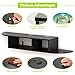 Tribesigns 2 Tier Modern Wall Mount Floating Shelf TV Console 43.3x9.4x7 inch for Cable Boxes/Routers/Remotes/DVD Players/Game Consoles (Black-1)