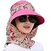 Lanzom Women Lady Wide Brim Cap Visor Hats Outdoor Summer Sun Hats Rose