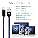 iPhone Charger Cable Lightning Charging Cable Nylon Braided 5 Pack 3FT/6FT/10FT Durable Long USB Cord Fast iPhone Cable Compatible iPhone XS/Max/XR/X/8P/8/7P/7/6S/iPad/iPod/IOS (Black & Blue) …