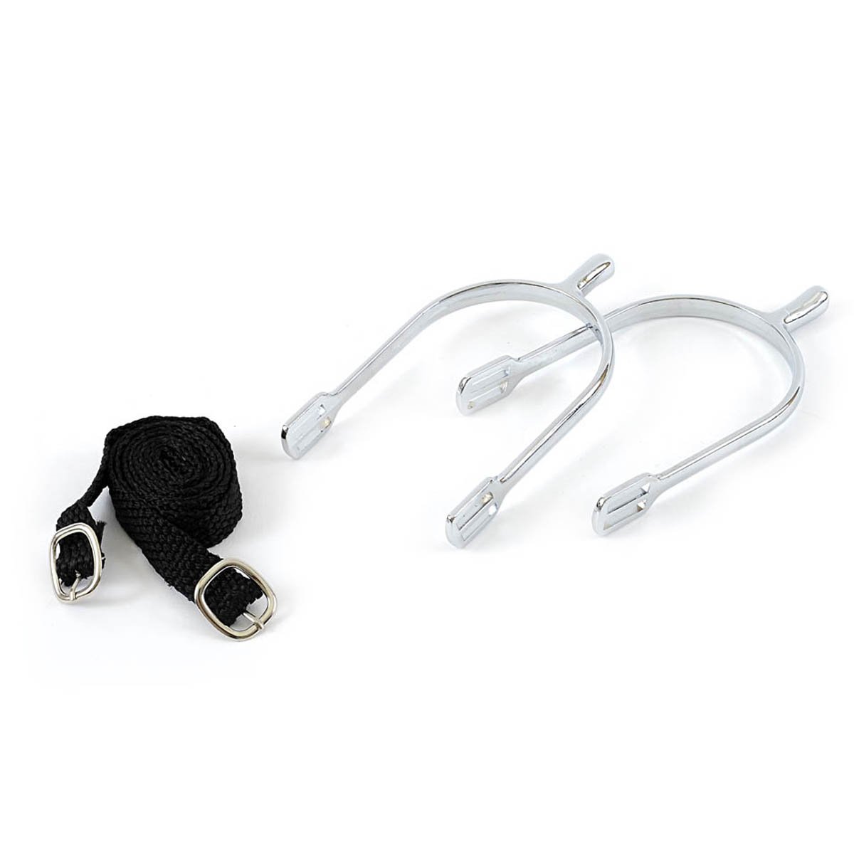 Kerbl Men's Drop-Shape Spurs With Straps - Metallic, 25 Mm