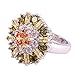 Psiroy Women's 925 Sterling Silver 5cttw Morganite Filled Ring