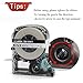 MARKLIFE Label Tape Compatible Epson Labelworks LC-4WBN9 Epson Label Refills Replacement for LW-300 LW-400 LW-500 LW-600P LW-700, Black on White 1/2