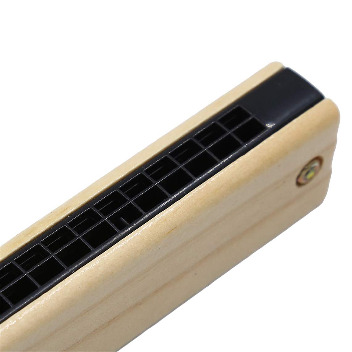 RUJFISH Harmonica 16 Holes Double Row Wooden Harmonica Children Early Education