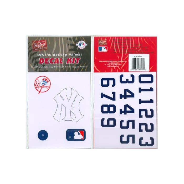 Buy New York Yankees MLB Batting Helmet Decal Kit (Includes Official