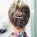 yueton 4pcs Gold and Silver Scissors Shape Barrettes Bobby Pin Hair Clips Bride Headwear Edge Clip Clamps