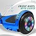 cho Colorful Wheels Series Hoverboard Safety Certified Hover Board Electric Scooter with Built in Speaker Smart Self Balancing Wheels (Chrome Blue)