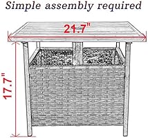 Amazon Com Sunlife Patio Umbrella Base Stand Outdoor Side Table With Umbrella 1 5 Inches Hole Pe Resin Wicker Garden Outdoor