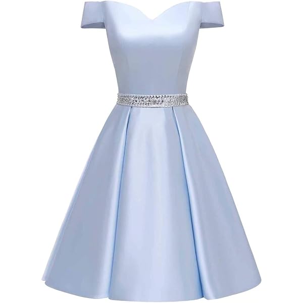 Tianzhihe Short Satin Homecoming Dress For Teens - Spaghetti Strap Prom Dress With Pockets (Dusty Blue, Size 4) - View #12